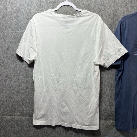Hurley T Shirts Large Mens Blue‎ White Short Sleeve Bundle Of 2 Graphic Tees - Picture 6 of 9